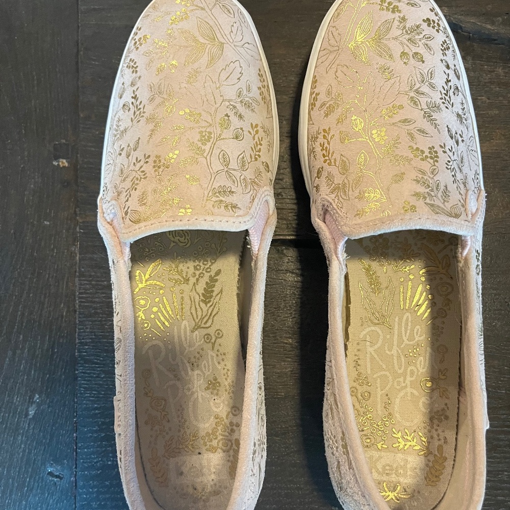 Keds Paper Rifle Co Womens Triple Decker Slip On Blush Sneakers Size 9.5